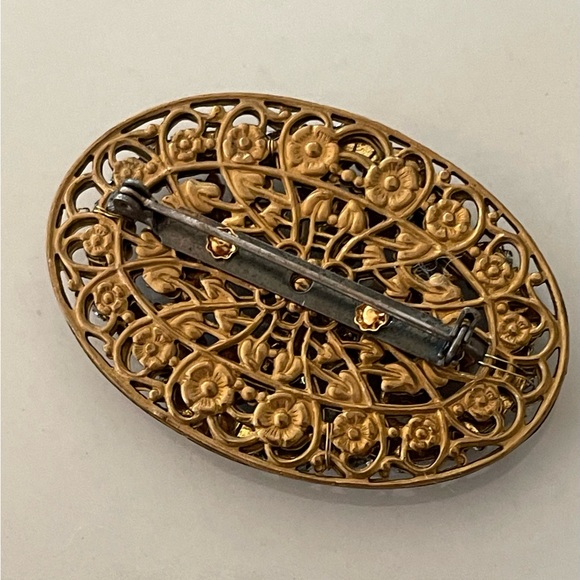 High Relief Dimensional Haskell Attributed Leaf Figural Vintage Brooch - Picture 6 of 7